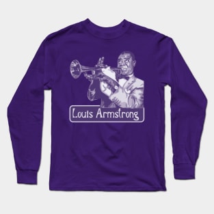 Louis Armstrong Portrait Long Sleeve T-Shirt